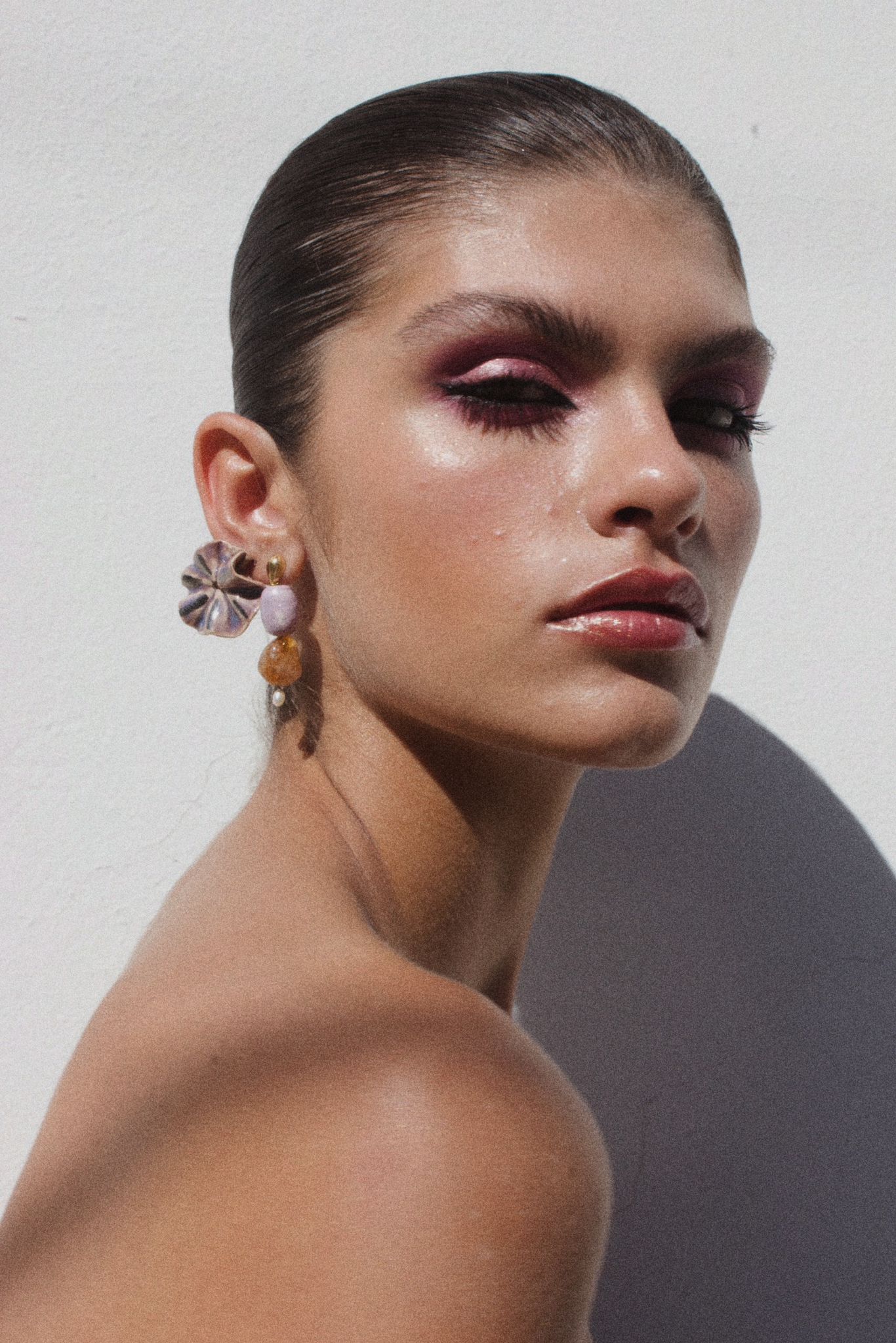 Brincos Frufru Lilás