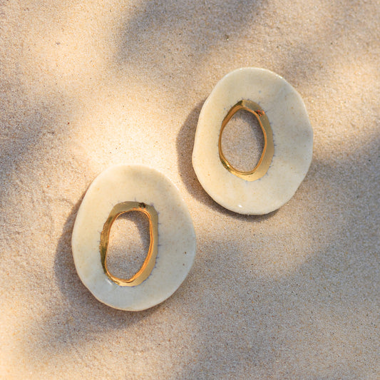 Brincos Diodora Marfim